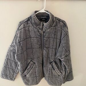 Forever 21 Gray Quilted Utility Jacket